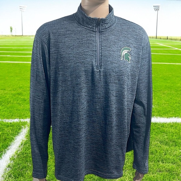 Rivalry Threads 91 Michigan State Spartans Waffle Colosseum Wind Shirt Jacket - Picture 8 of 16